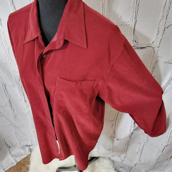 Northwest Outfitters Rust Maroon Soft Oversized Relaxed Lightweight Shacket L - Picture 2 of 5